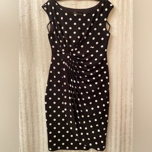 Connected Apparel. Black and White polka dot. Size 10. Like New!